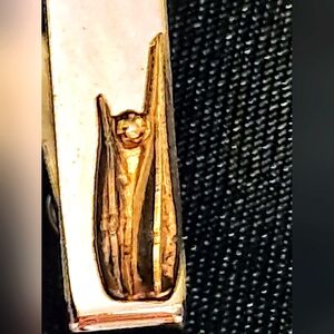 1970s Mens Tie CLIP VINTAGE ART NEVEAU STERLING SIGNED SWANK